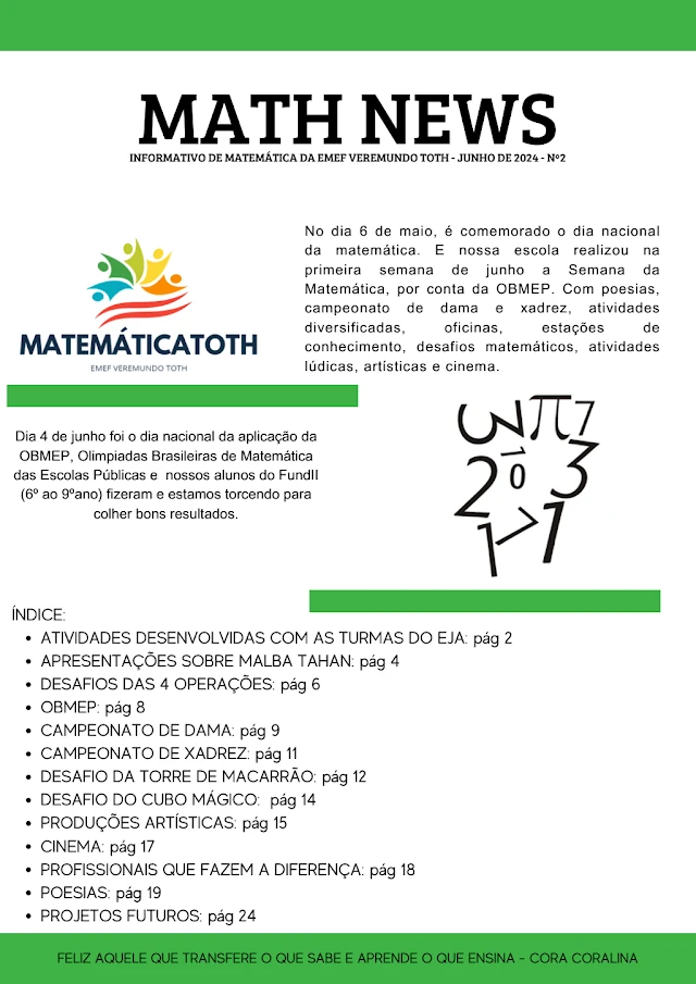 MATH NEWS June 2024 cover