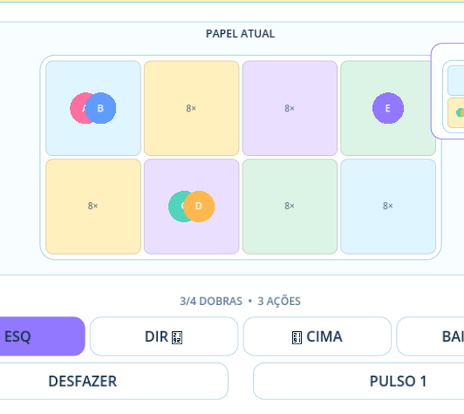 Gameplay de Origami Espacial