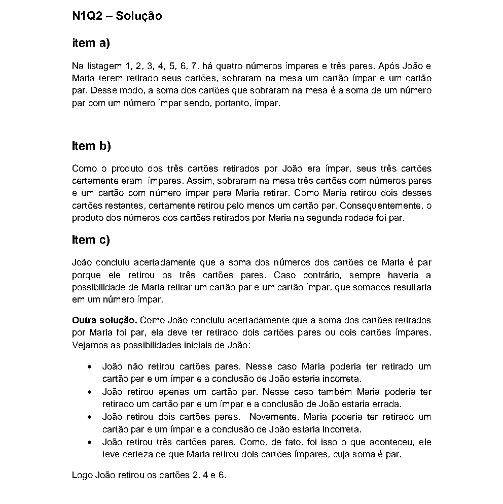 Reprodução da resolução 02, OBMEP 2015, nível 1, página 2