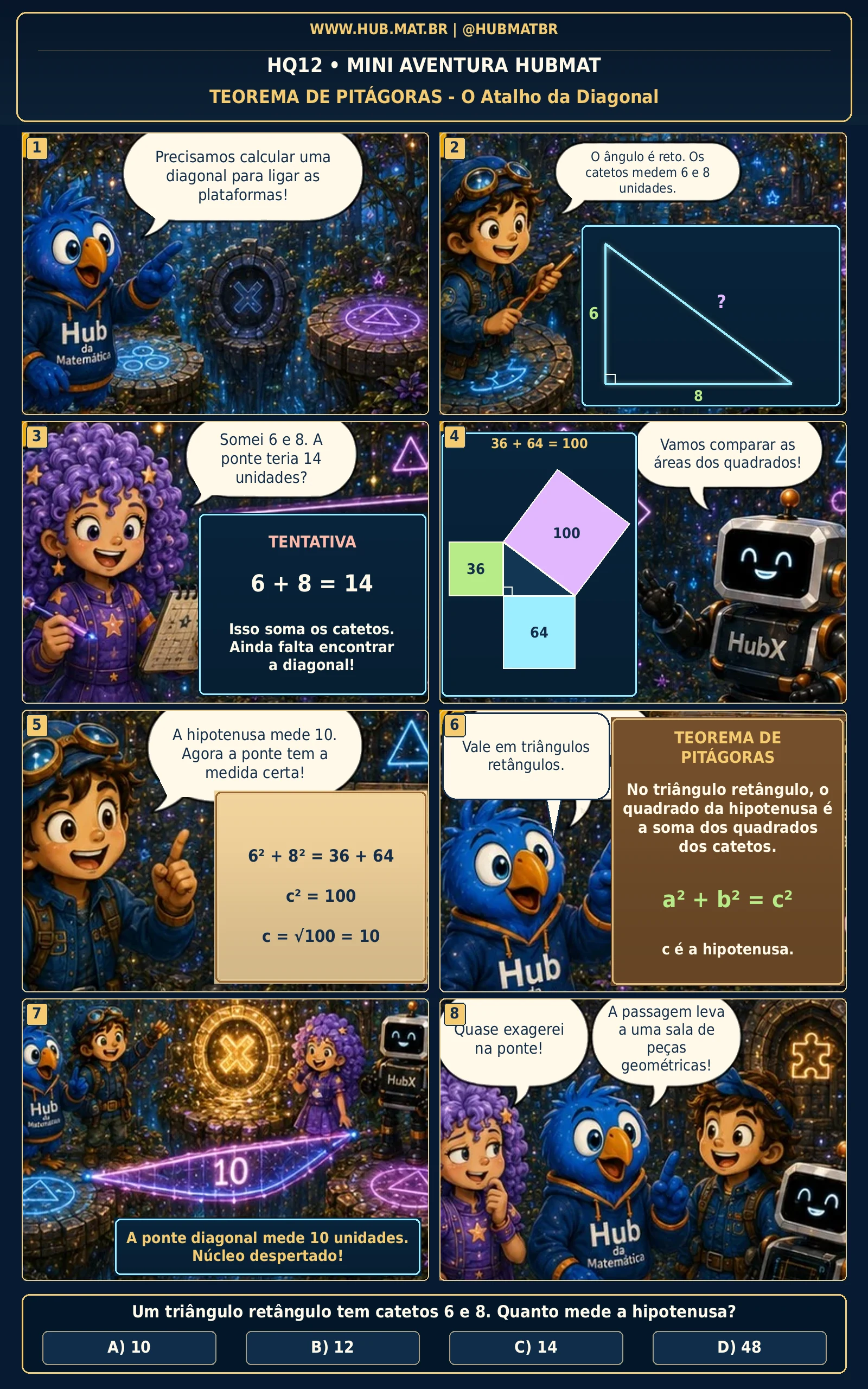 Mini Aventura 12 HUBMAT — Teorema de Pitágoras