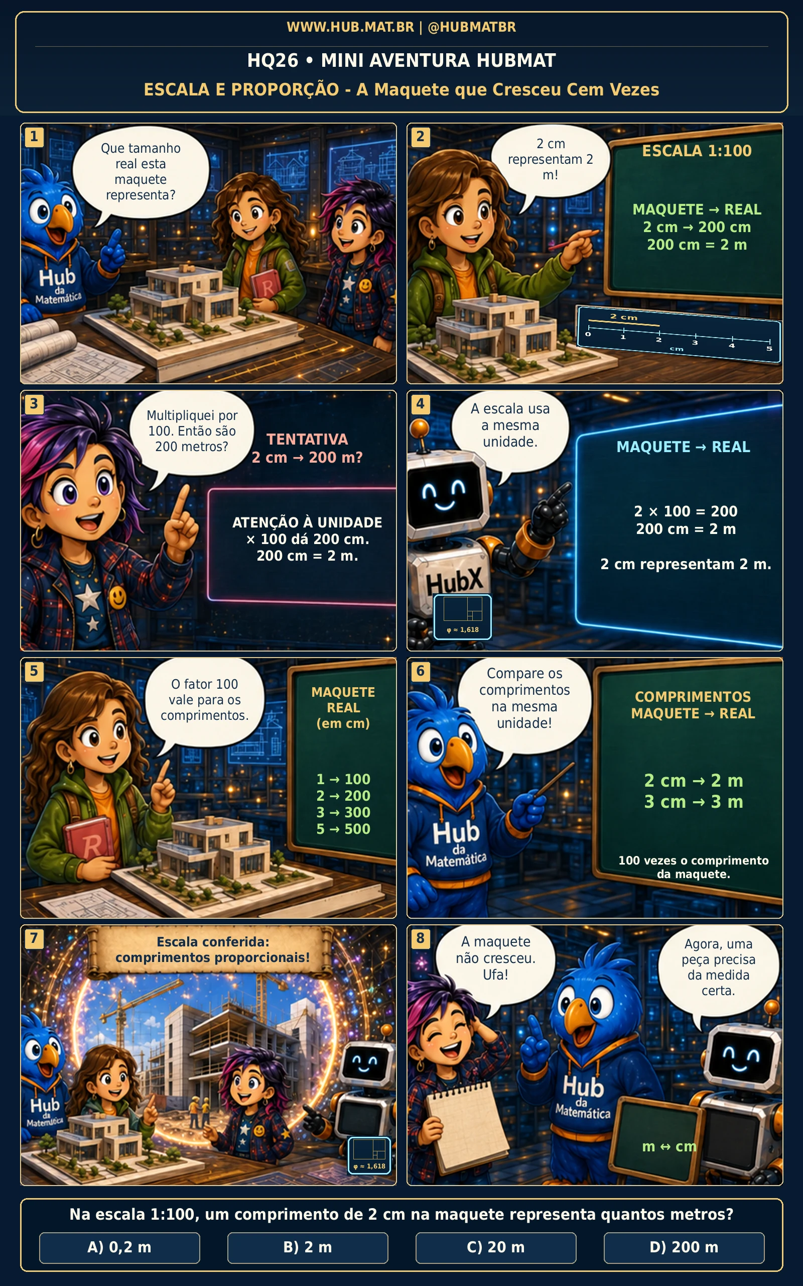 Mini Aventura 26 HUBMAT — Escala e Proporção