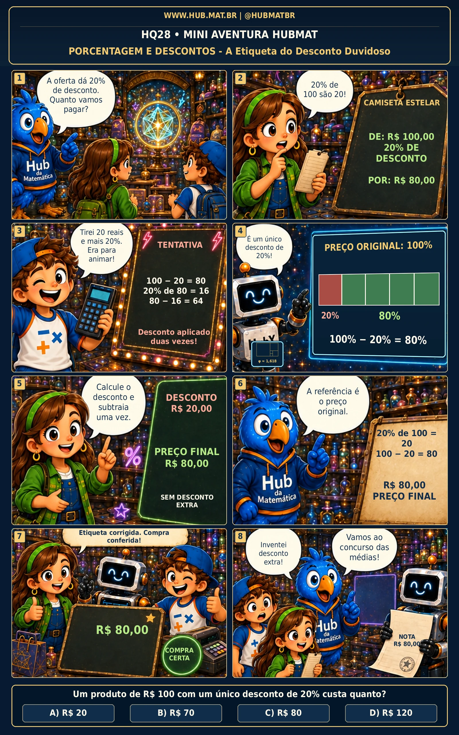 Mini Aventura 28 HUBMAT — Porcentagem