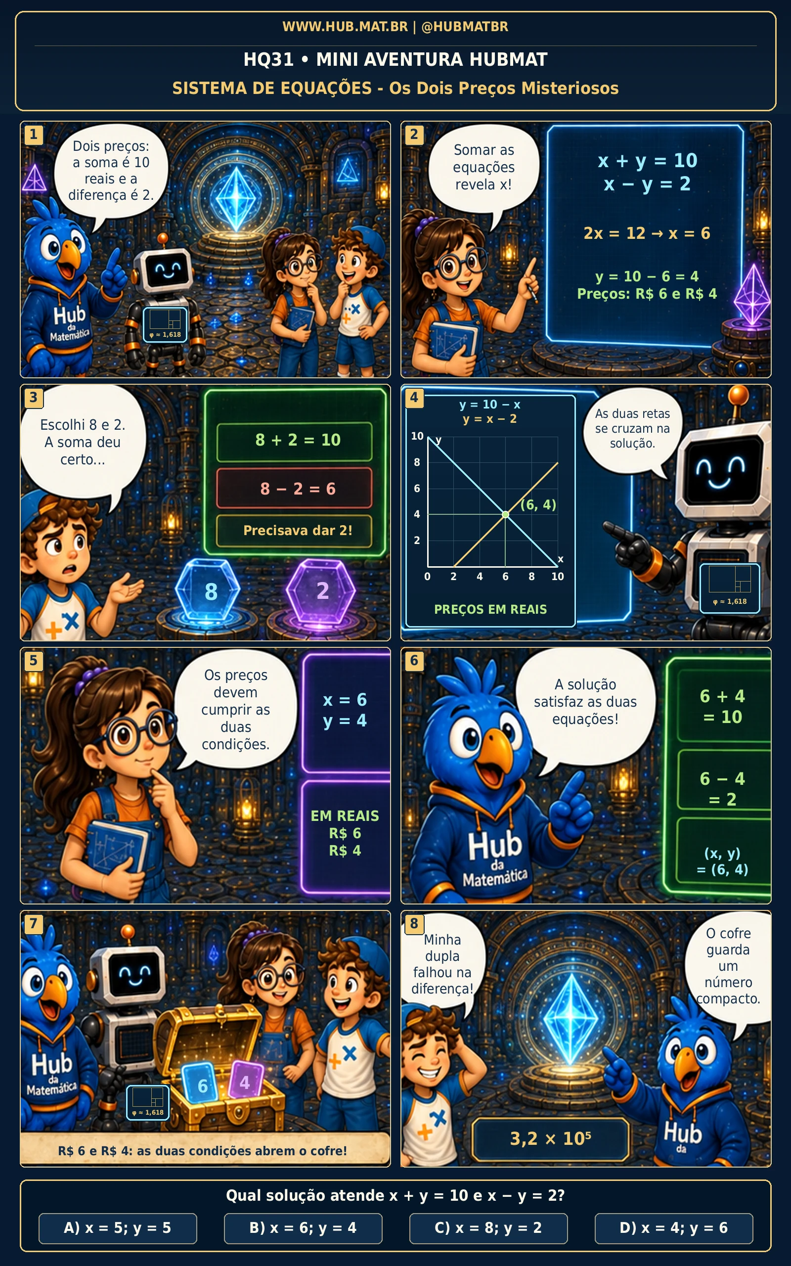 Mini Aventura 31 HUBMAT — Sistemas de Equações