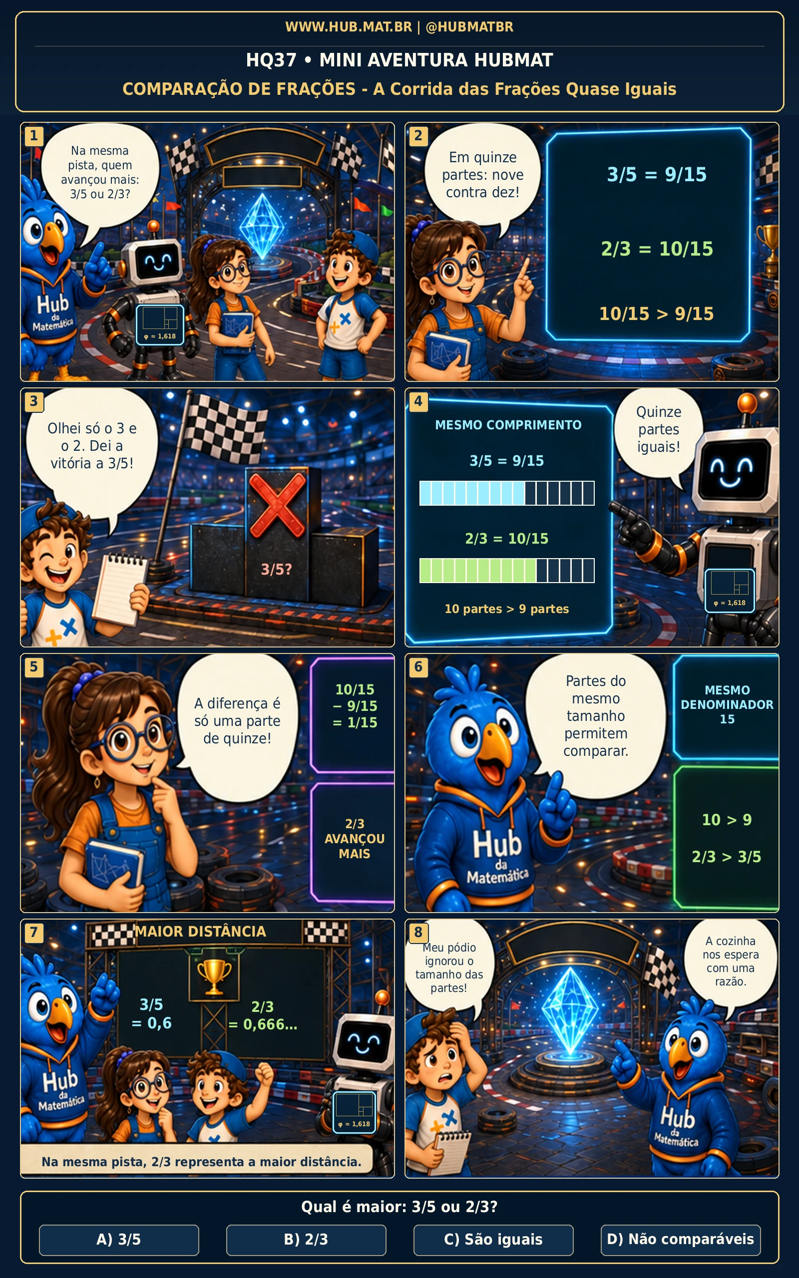 Mini Aventura 37 HUBMAT — Comparação de Frações